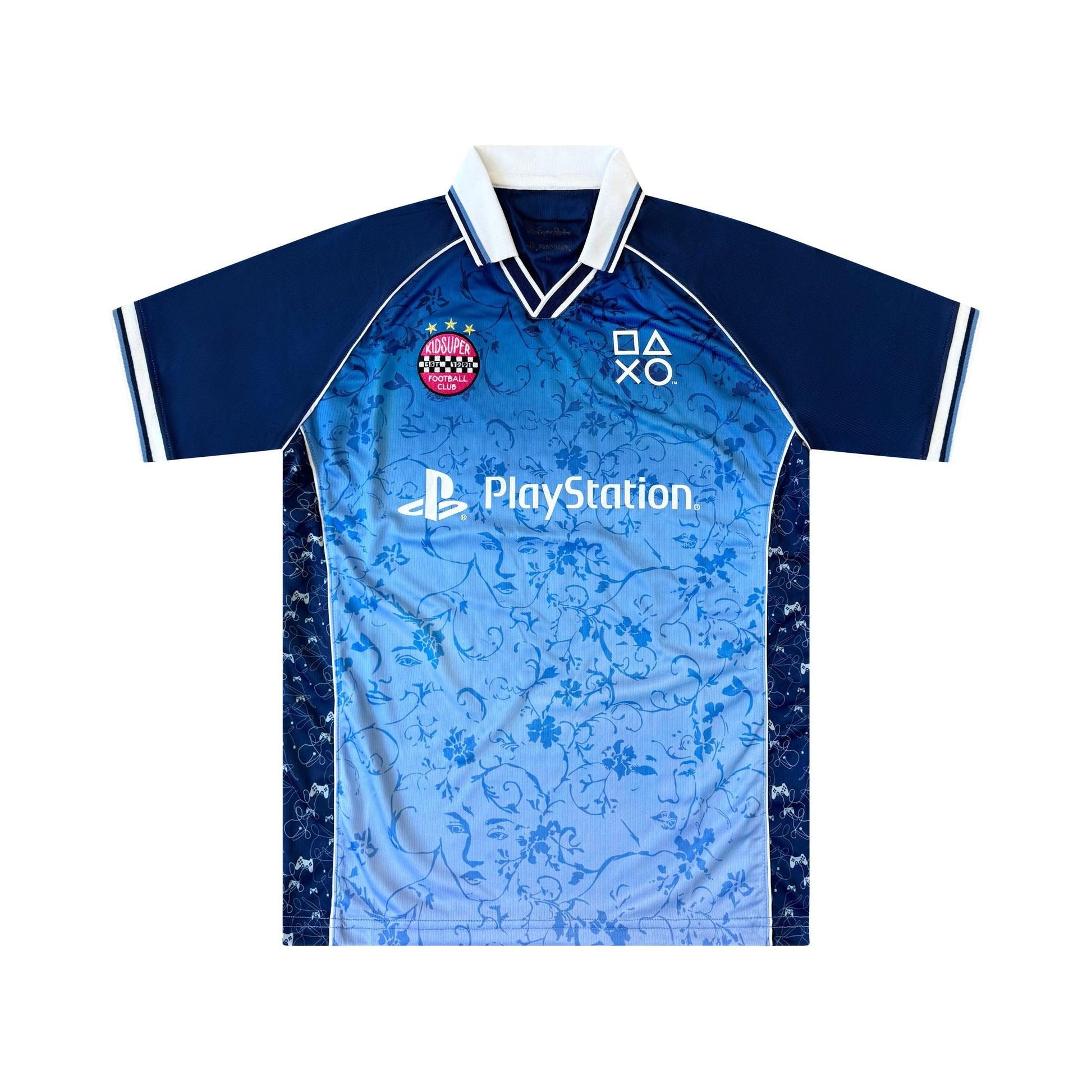 PLAYSTATION X KSFC JERSEY [BLUE] by KIDSUPER STUDIOS