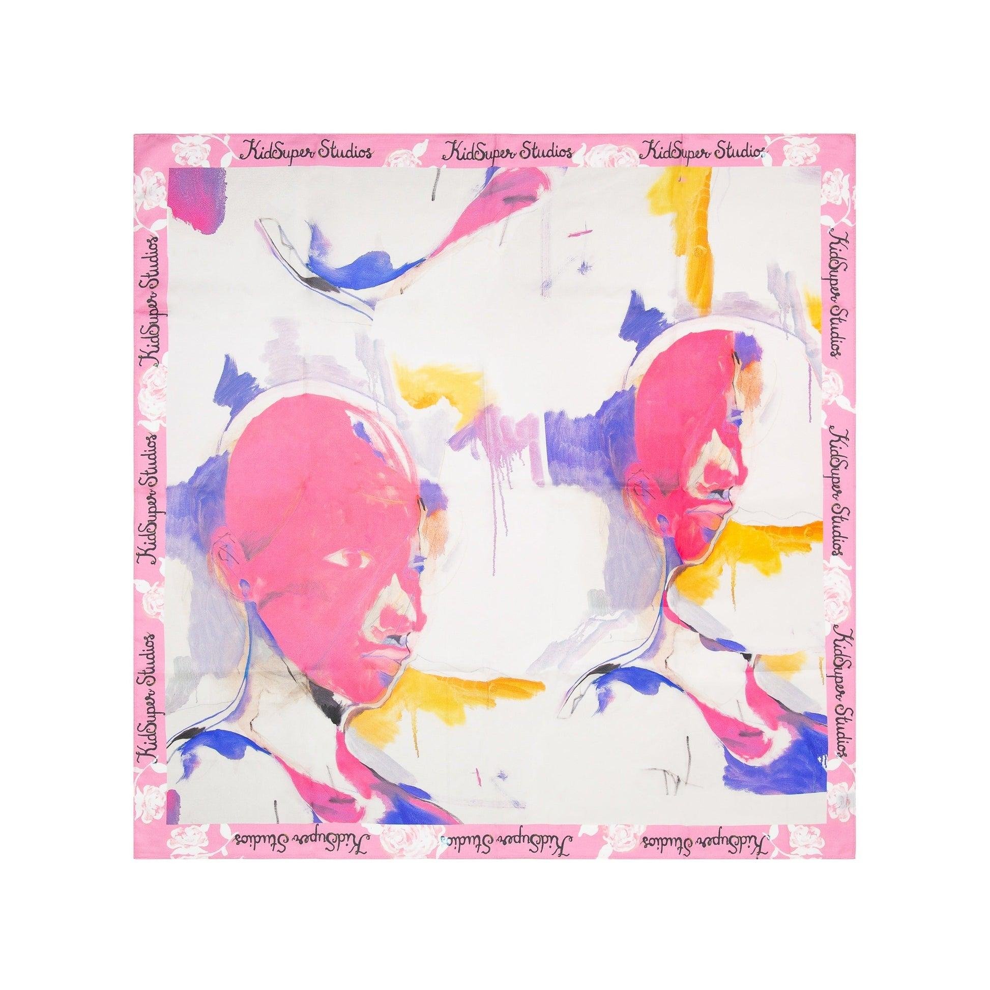 Painted-Printed Silk Scarf [Multi] by KIDSUPER STUDIOS
