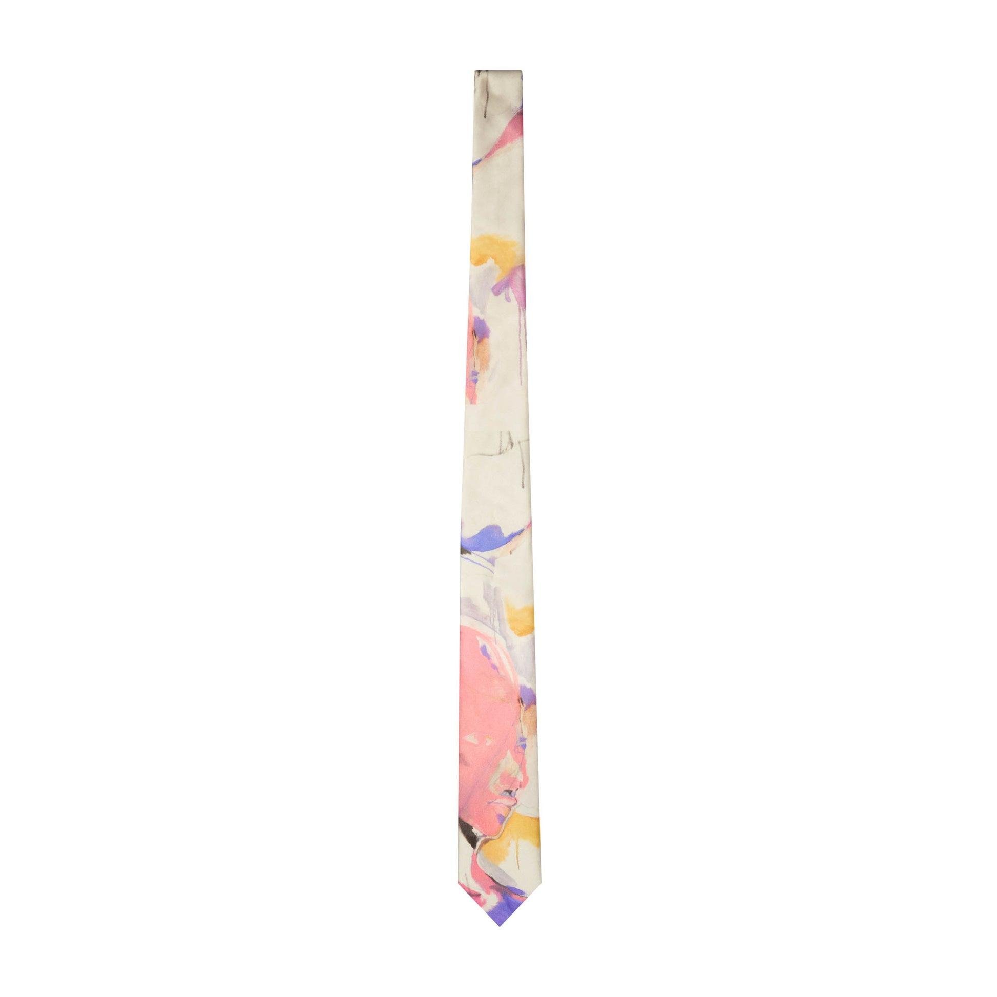 Painted Printed Silk Tie [Multi] by KIDSUPER STUDIOS