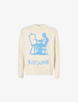 Painter crew-neck relaxed-fit cotton-knit jumper by KIDSUPER STUDIOS