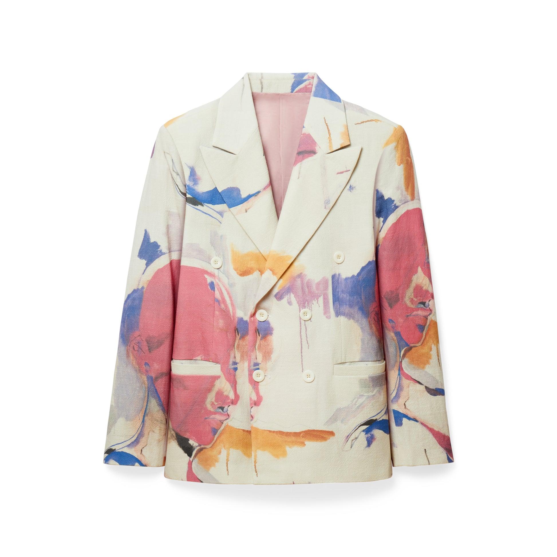 Painting Printed Suit Top [White] by KIDSUPER STUDIOS