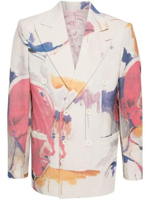 Painting-print double-breasted jacket by KIDSUPER STUDIOS