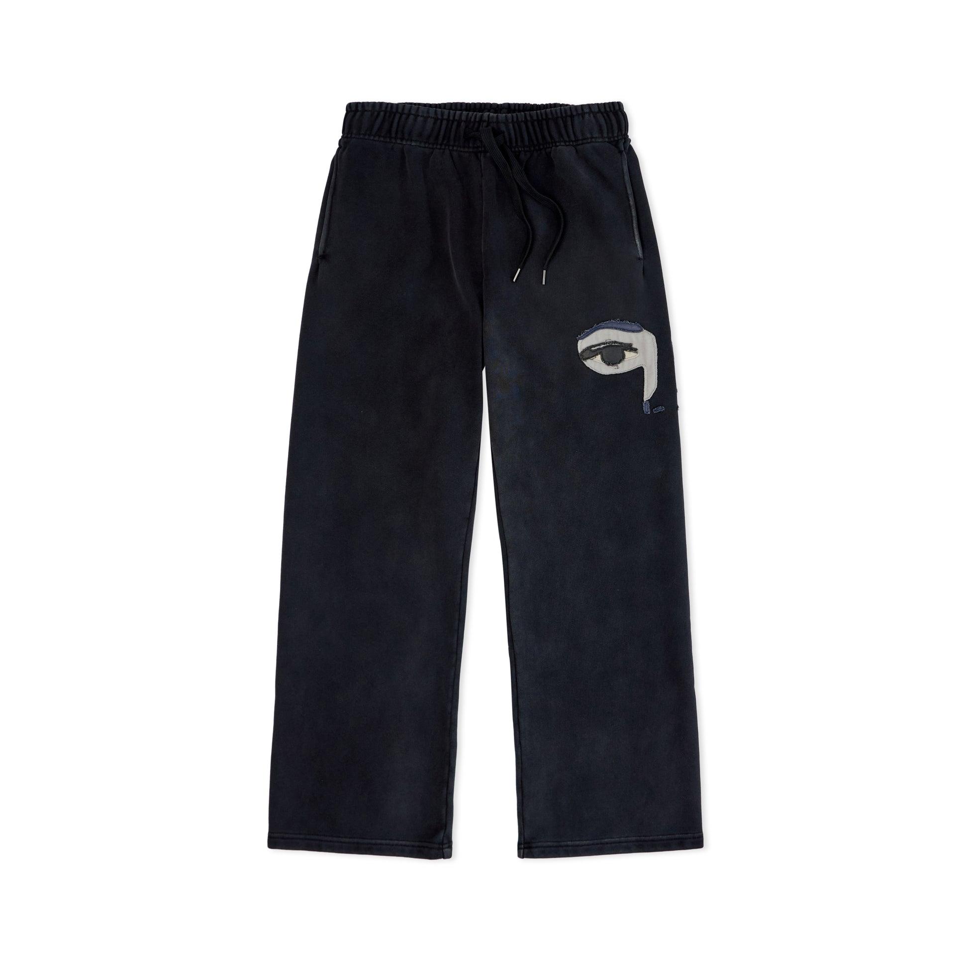 Patchwork Face Heavyweight Sweatpants [Black] by KIDSUPER STUDIOS