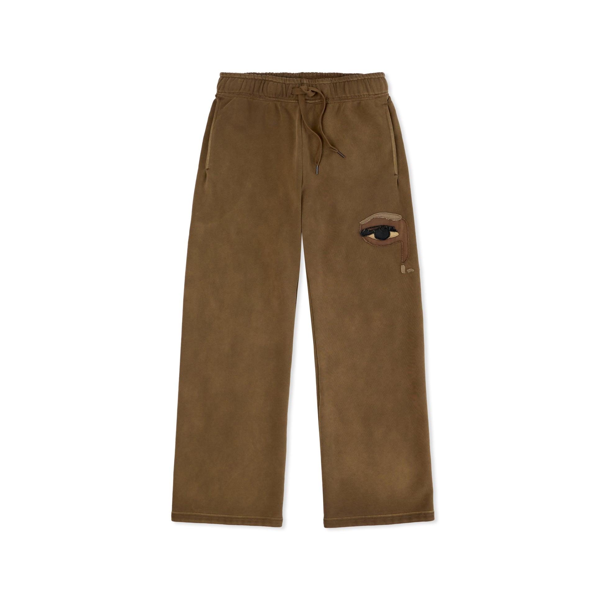 Patchwork Face Heavyweight Sweatpants [Brown] by KIDSUPER STUDIOS