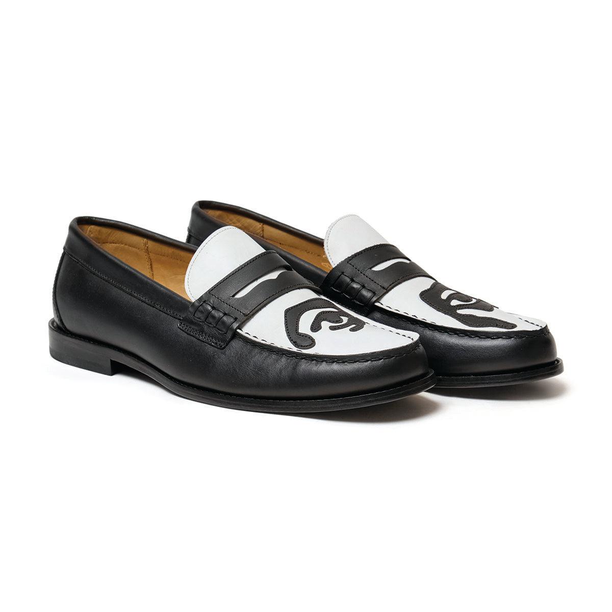 Patchwork Penny loafer [Black/White] by KIDSUPER STUDIOS