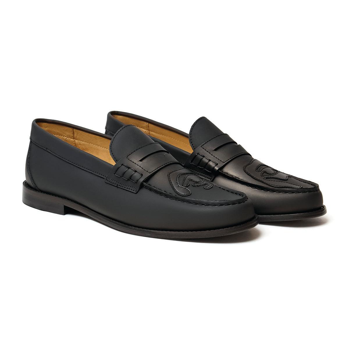 Patchwork Penny loafer [Black] by KIDSUPER STUDIOS