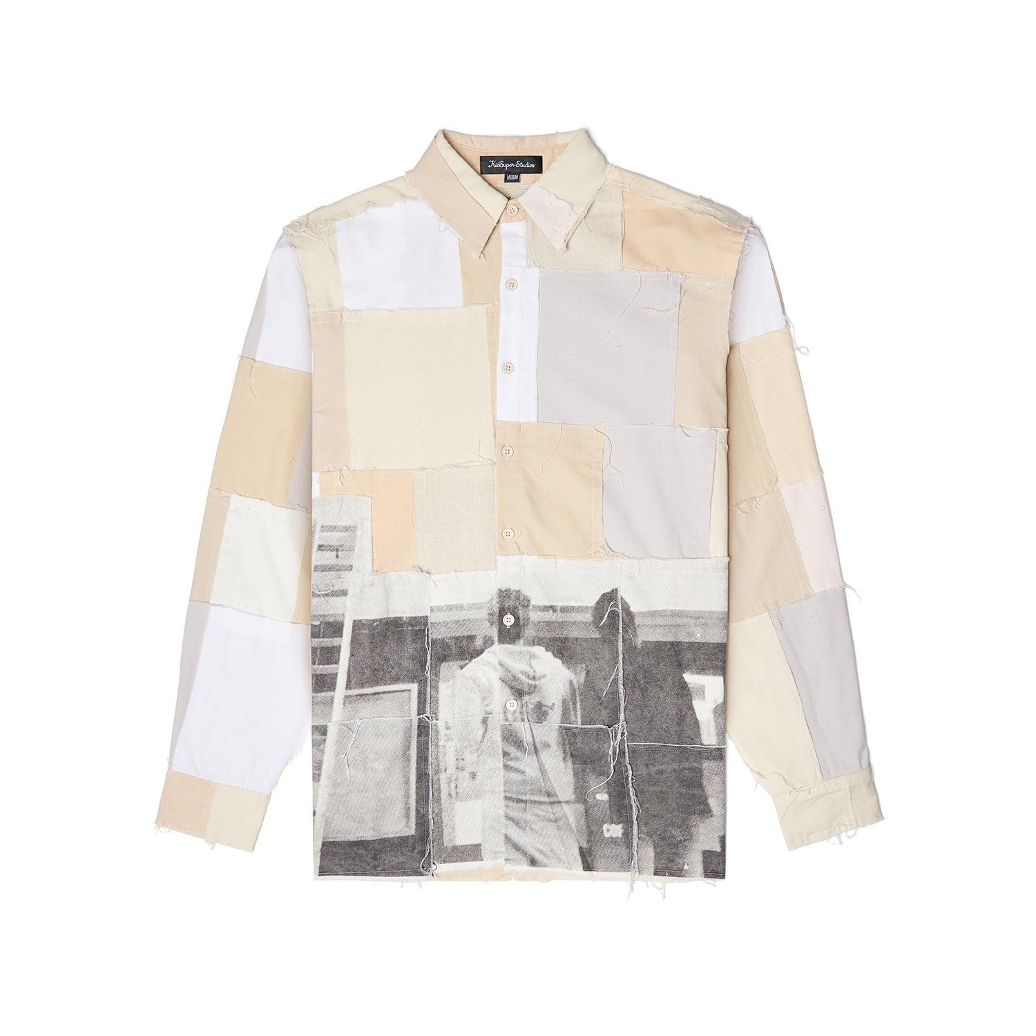 Patchwork Shirt [Natural] by KIDSUPER STUDIOS