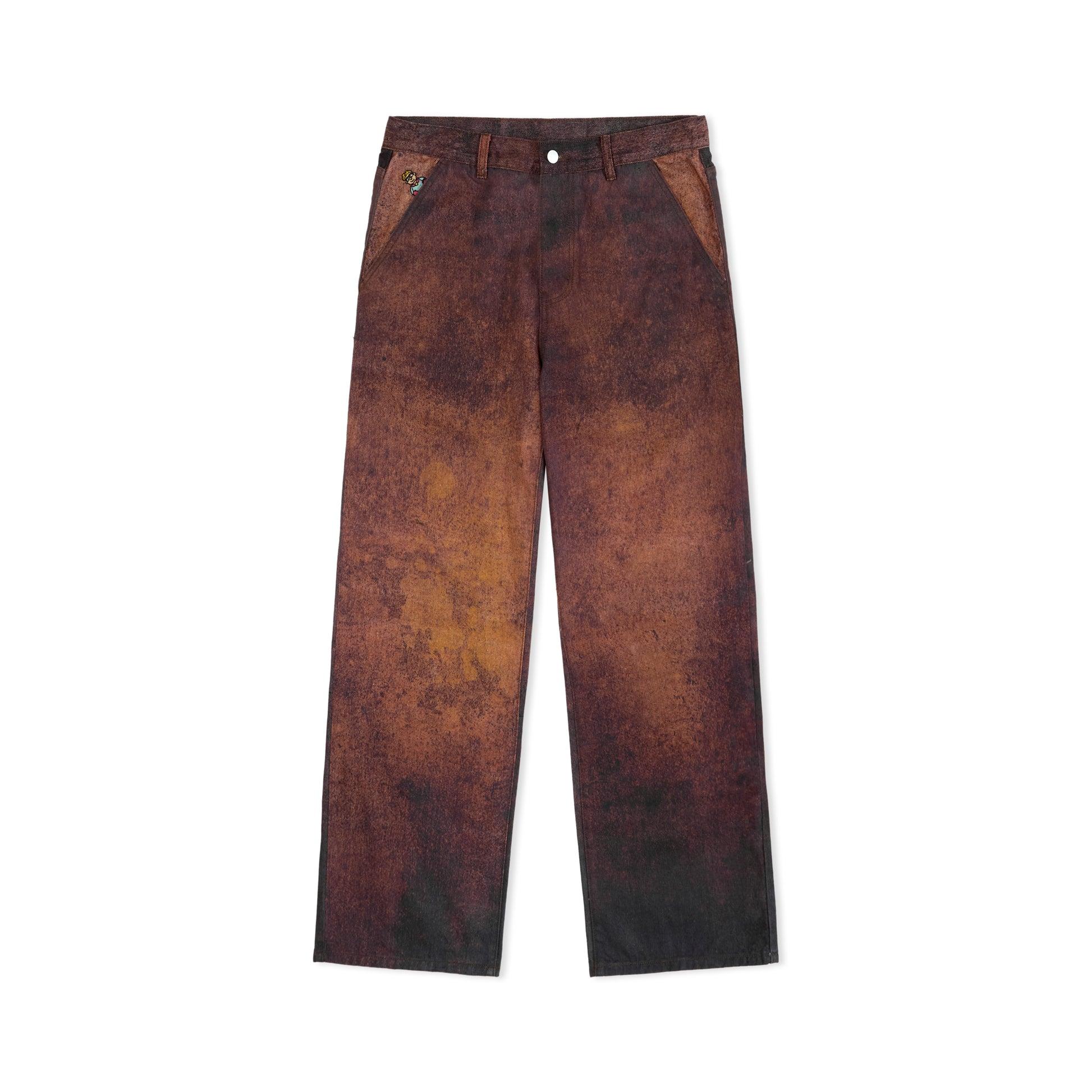 Printed Distressed Baggy pant [Burnt Red] by KIDSUPER STUDIOS