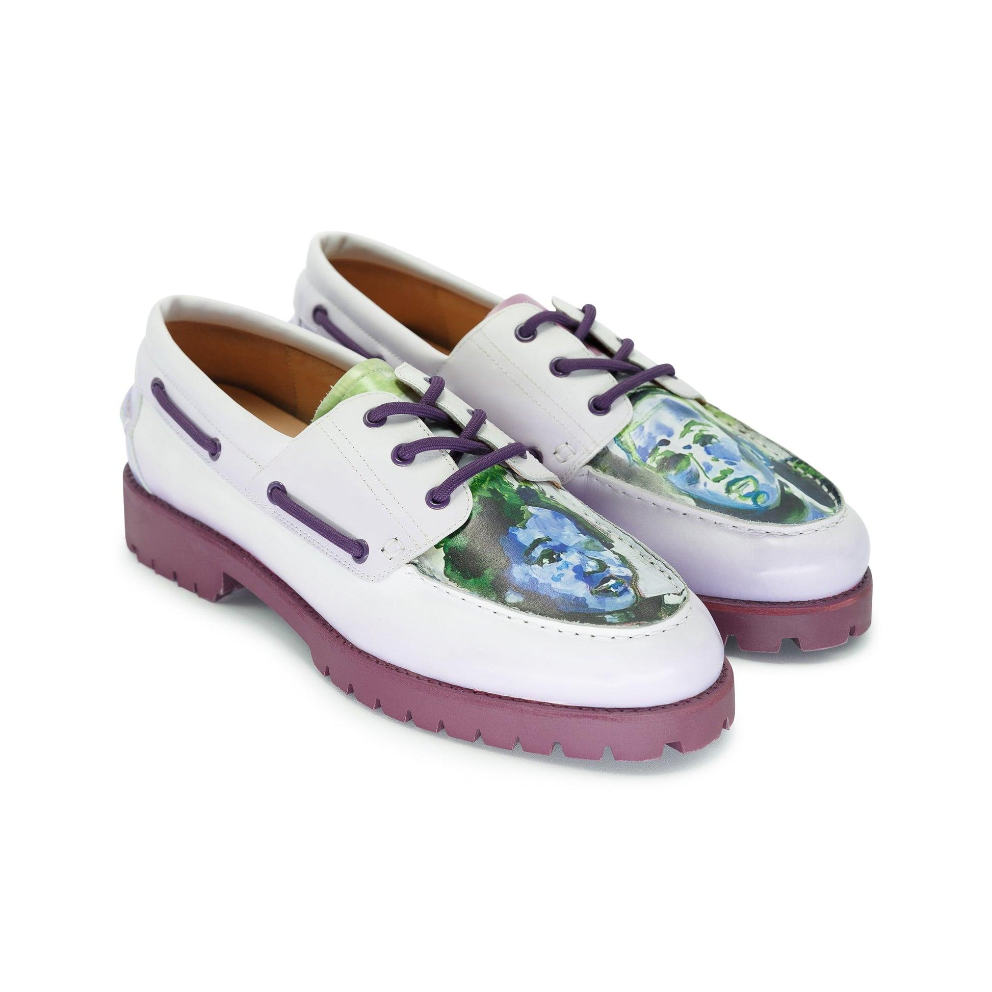Printed Lace Lug Loafer [Purple] by KIDSUPER STUDIOS