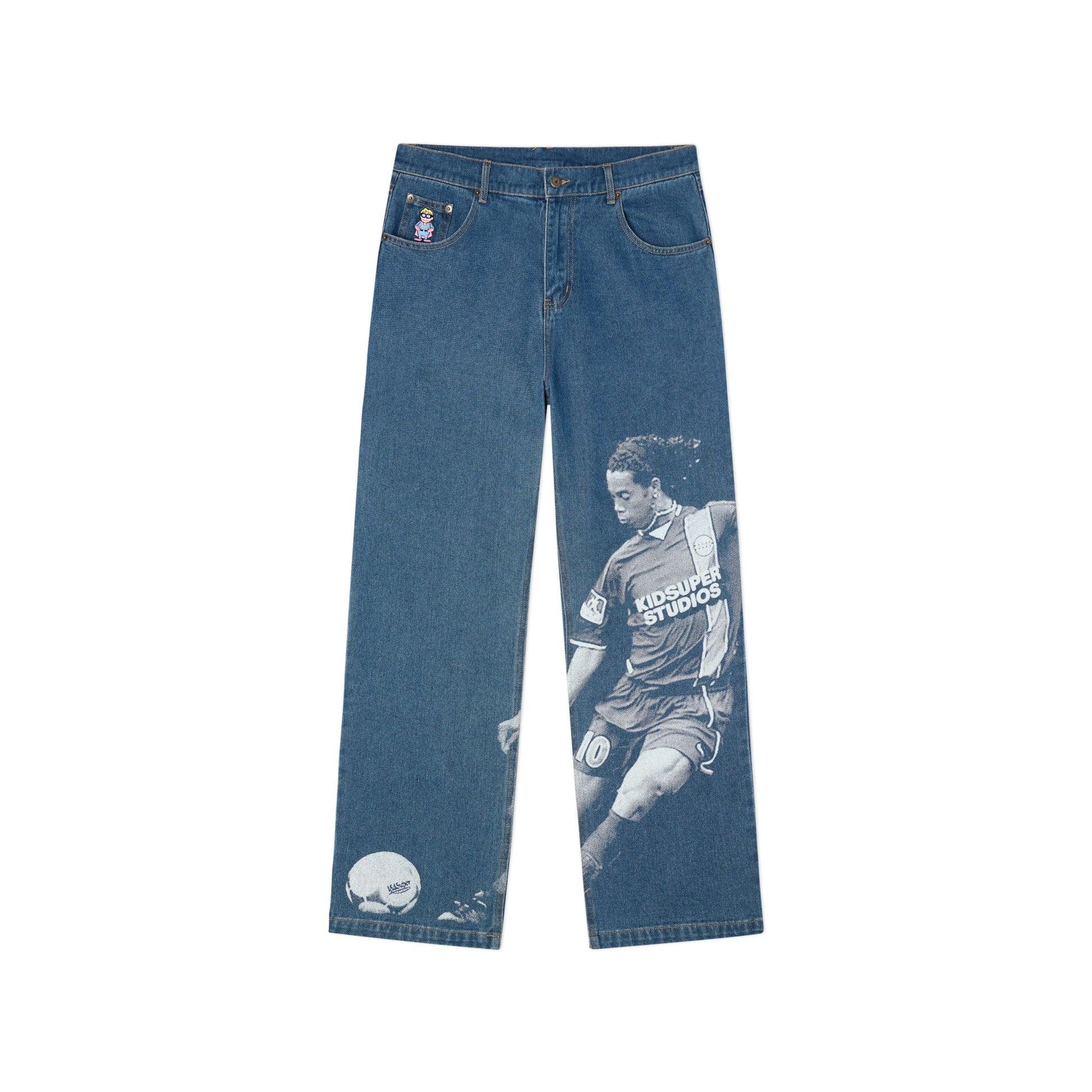 Ronaldinho x KidSuper Denim Jeans [Blue] by KIDSUPER STUDIOS