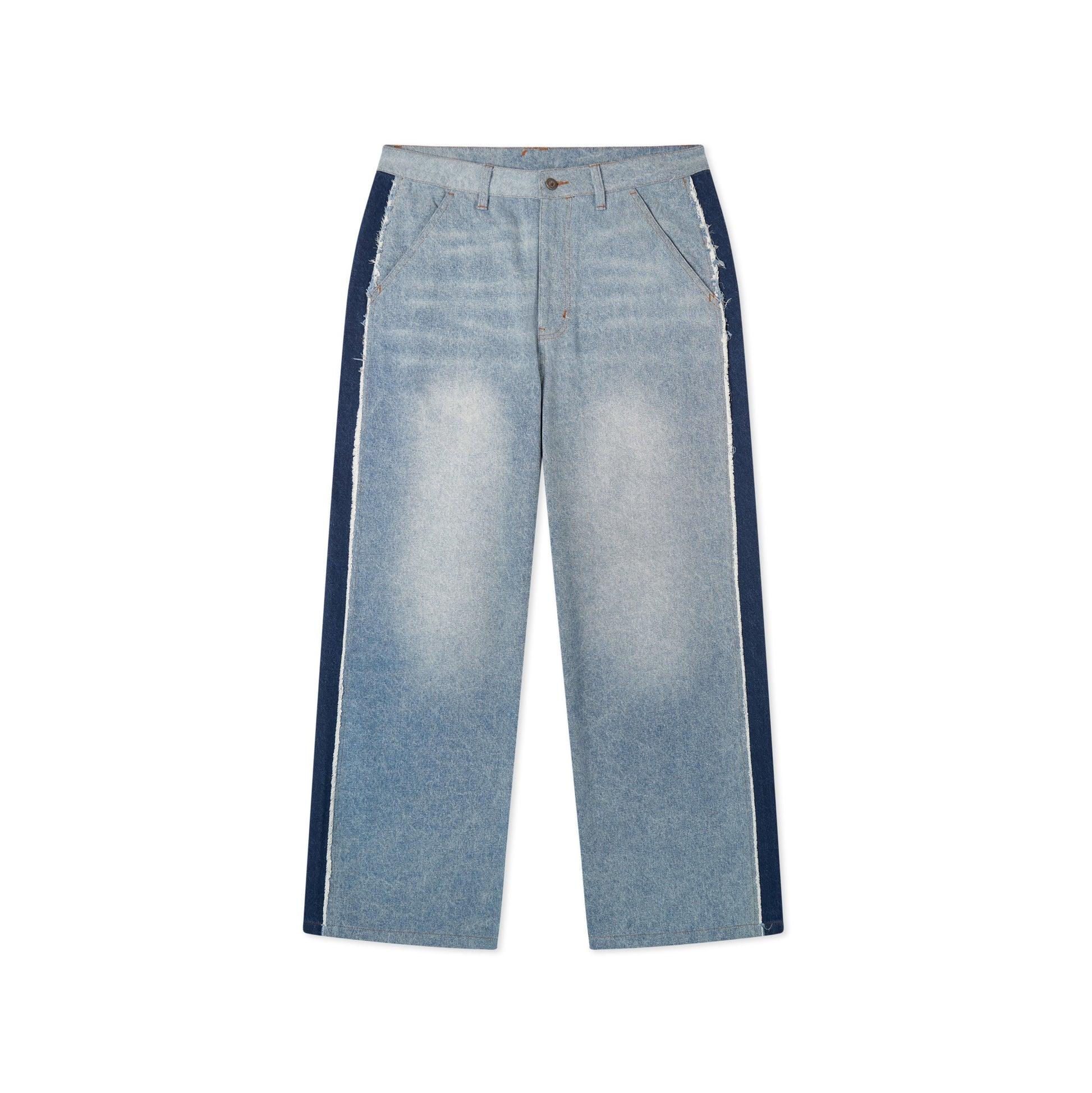 Ronaldinho x KidSuper Denim Stripe Jeans [Washed Blue] by KIDSUPER STUDIOS