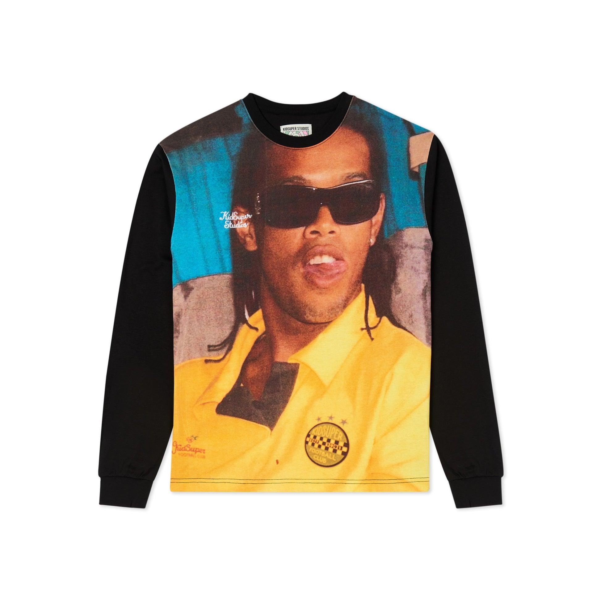 Ronaldinho x KidSuper Printed LS [Black] by KIDSUPER STUDIOS