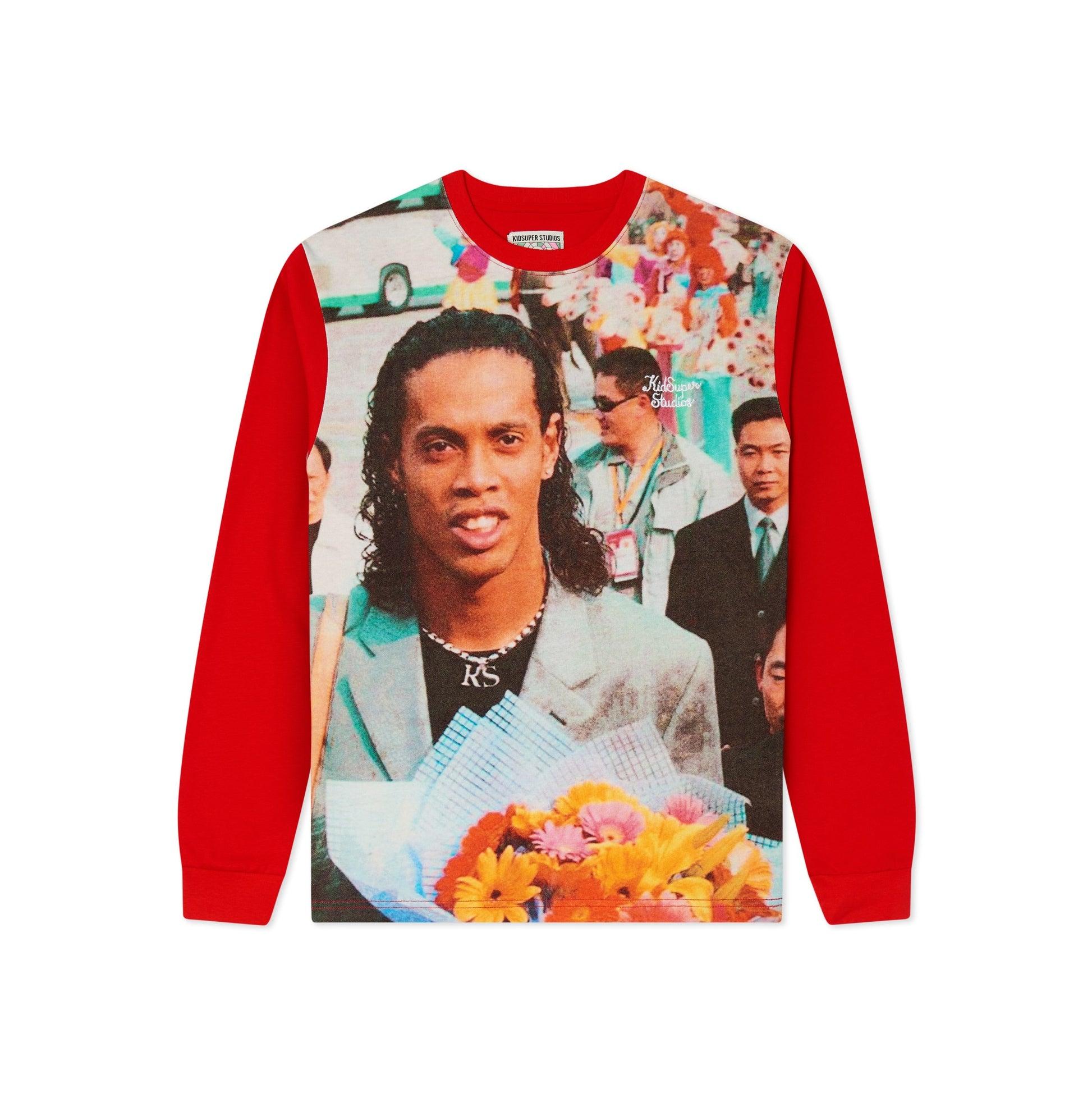 Ronaldinho x KidSuper Printed LS [Red] by KIDSUPER STUDIOS