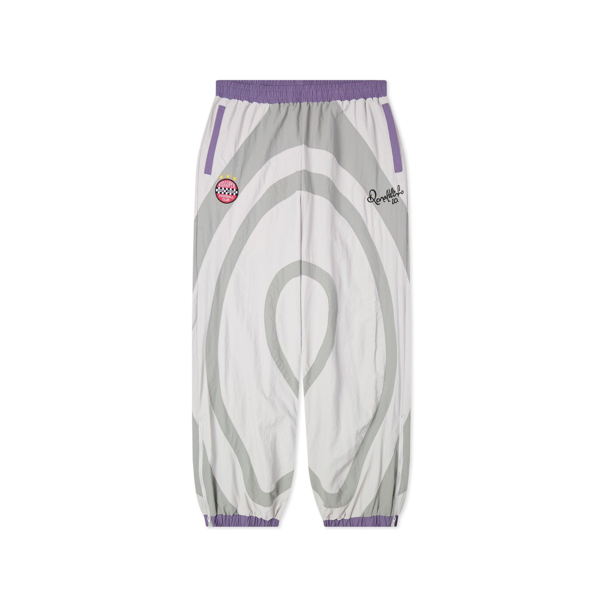 Ronaldinho x KidSuper Windbreaker Pants [Gray] by KIDSUPER STUDIOS