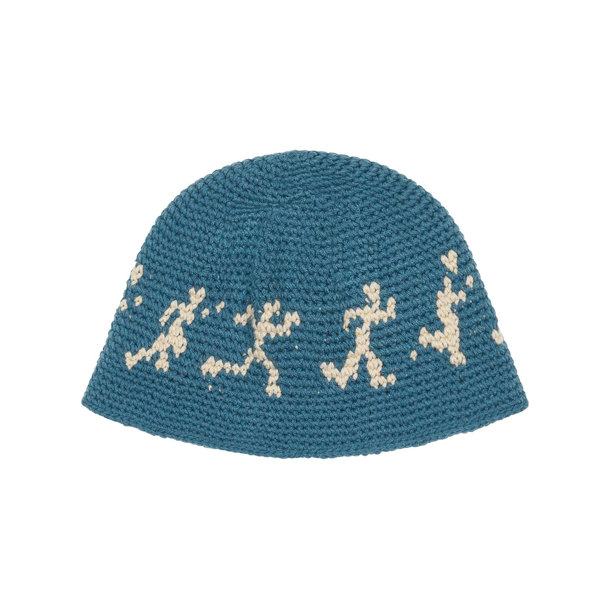 Running Guys Crochet Hat [Blue] by KIDSUPER STUDIOS