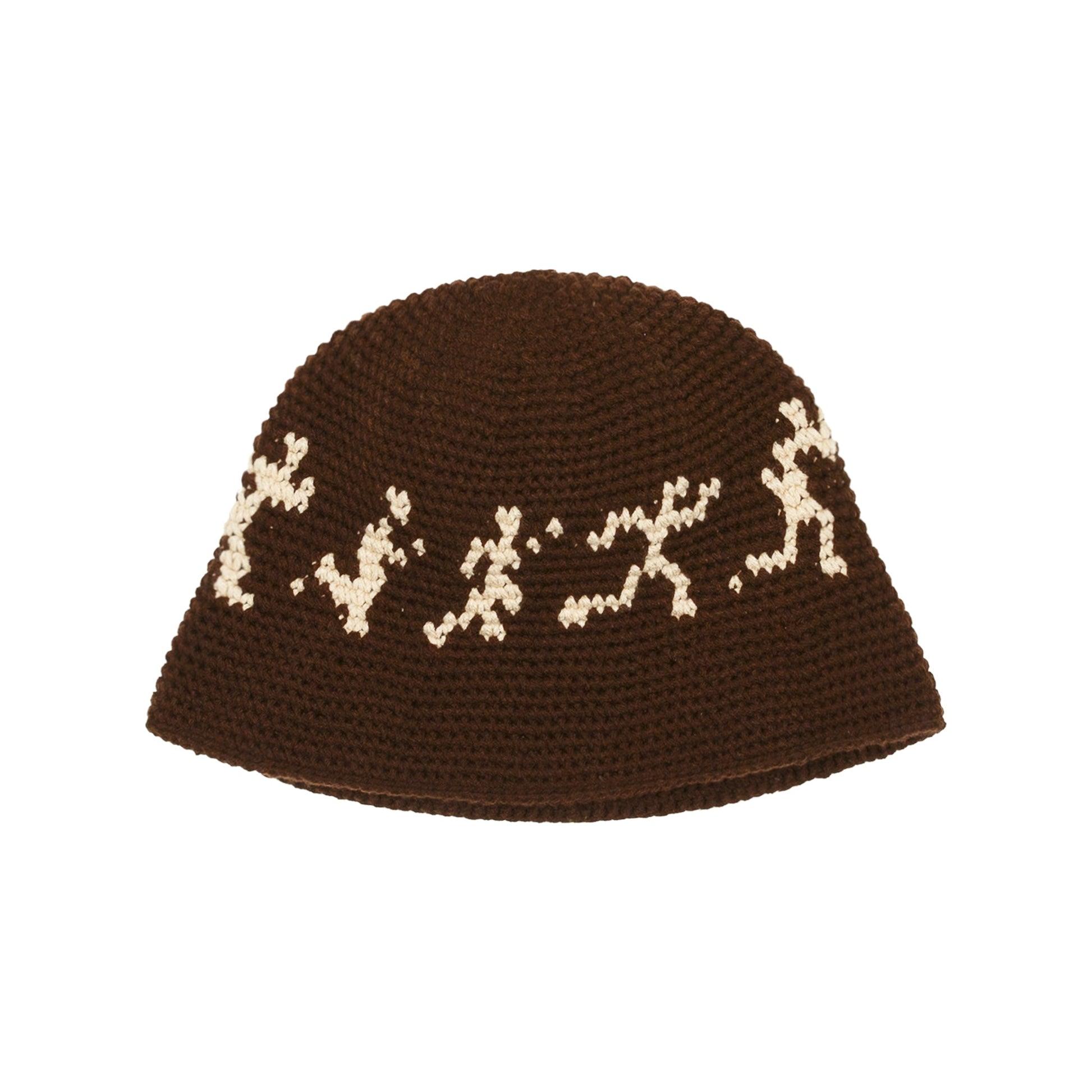 Running Guys Crochet Hat [Brown] by KIDSUPER STUDIOS