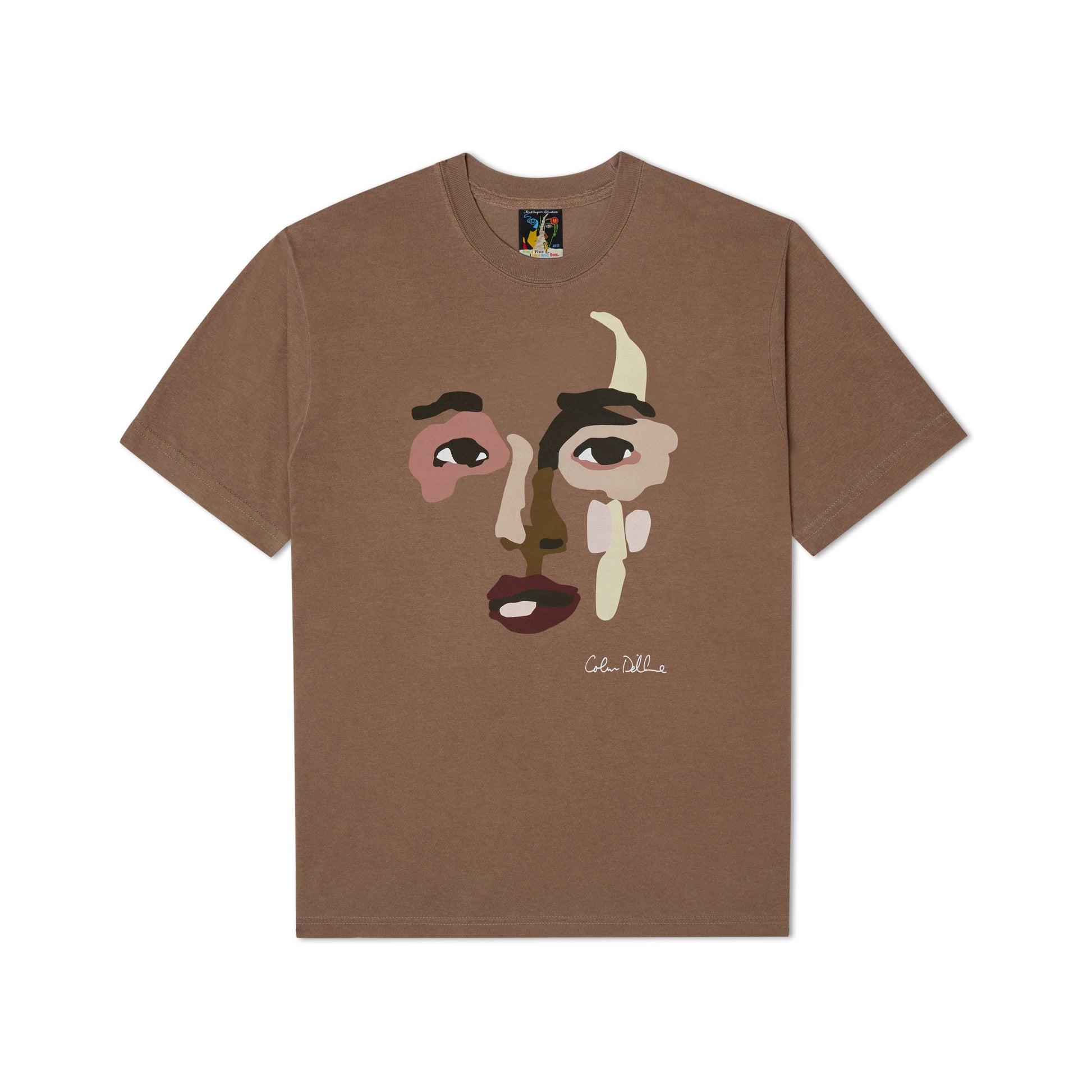 Shaped Face Tee [Espresso] by KIDSUPER STUDIOS