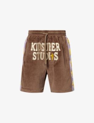 Stars-Appliqué Velour Shorts by KIDSUPER STUDIOS
