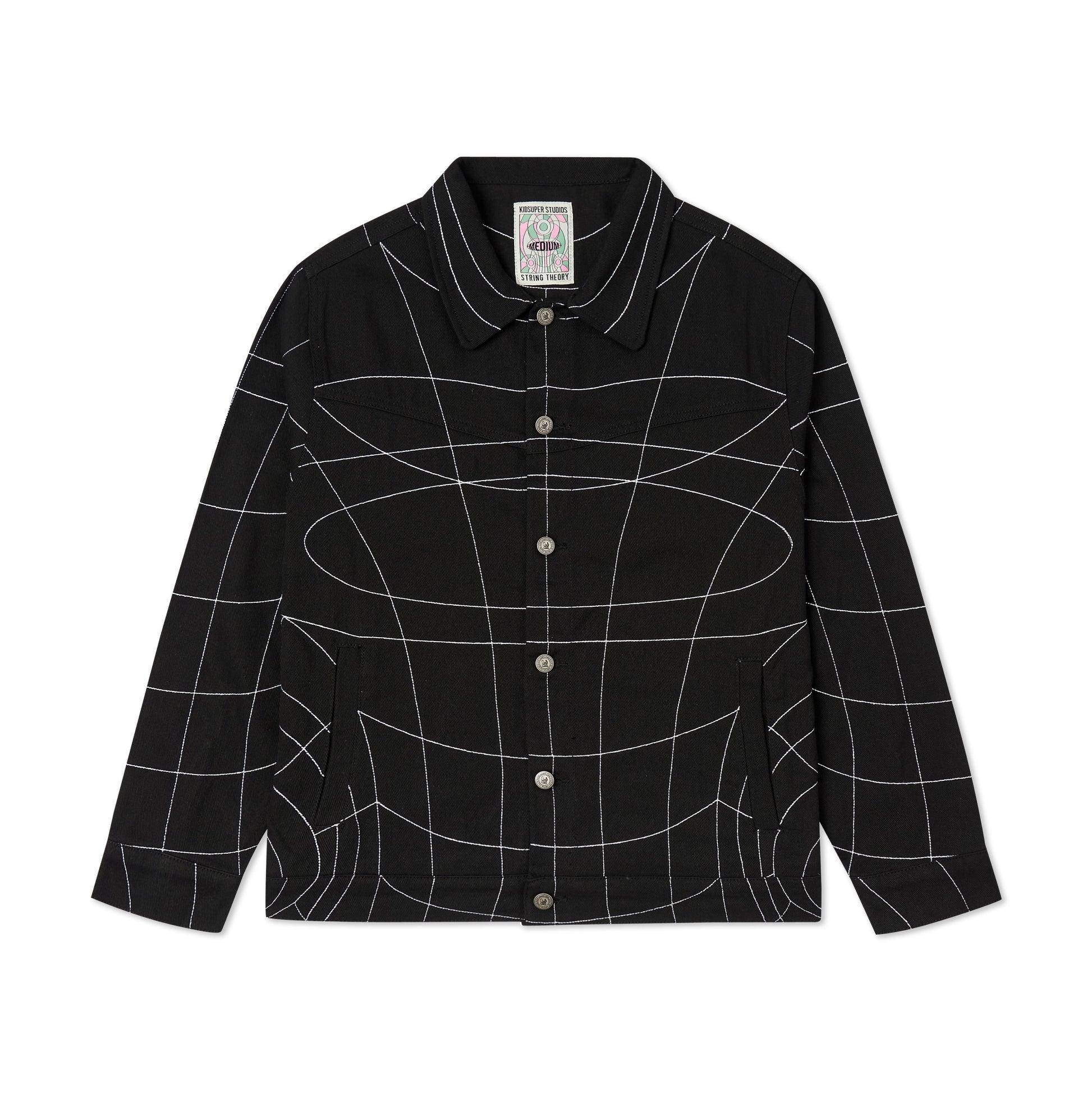 String Theory Stitched Denim Jacket [Black] by KIDSUPER STUDIOS