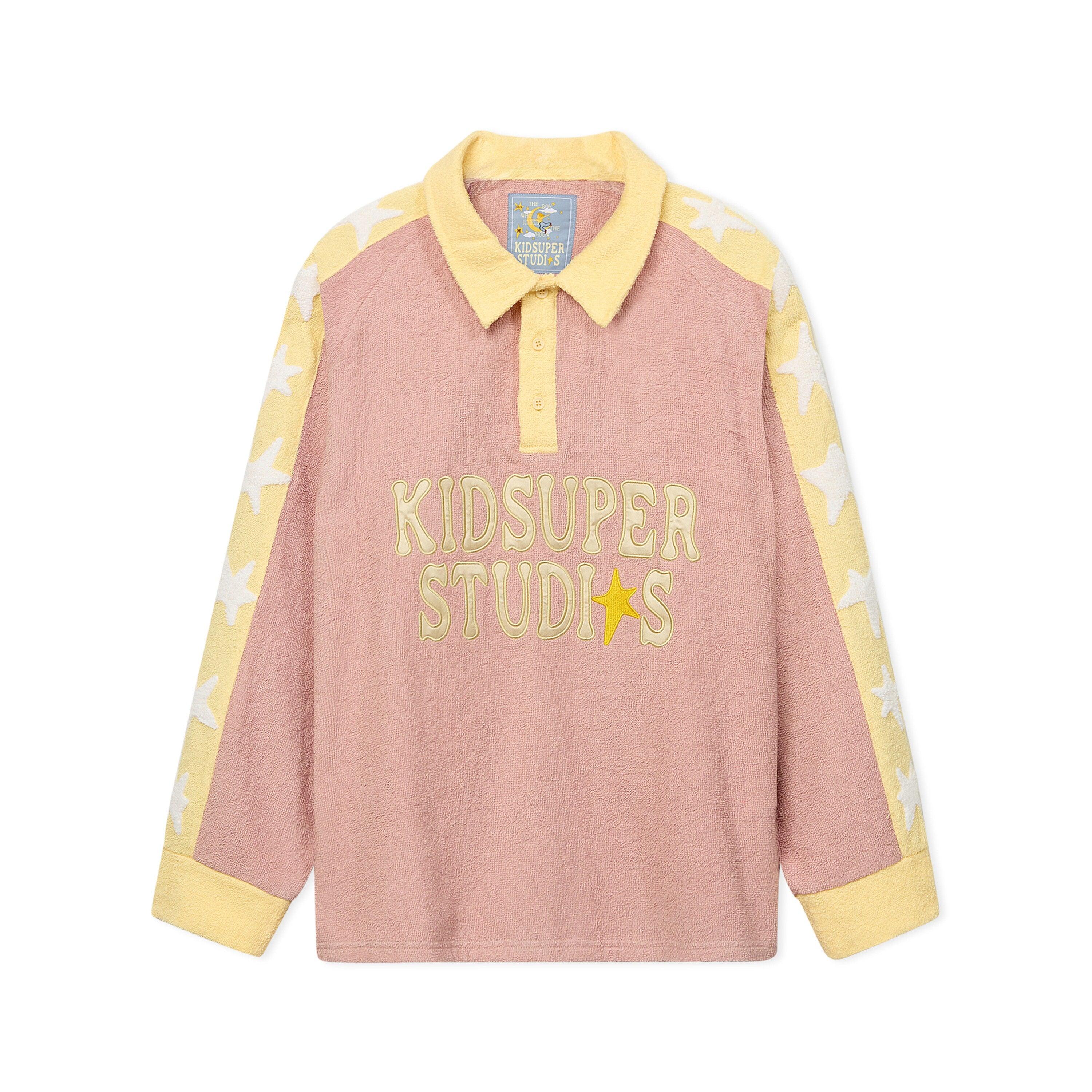 Terrycloth Stars Rugby [Pastel Pink] by KIDSUPER STUDIOS