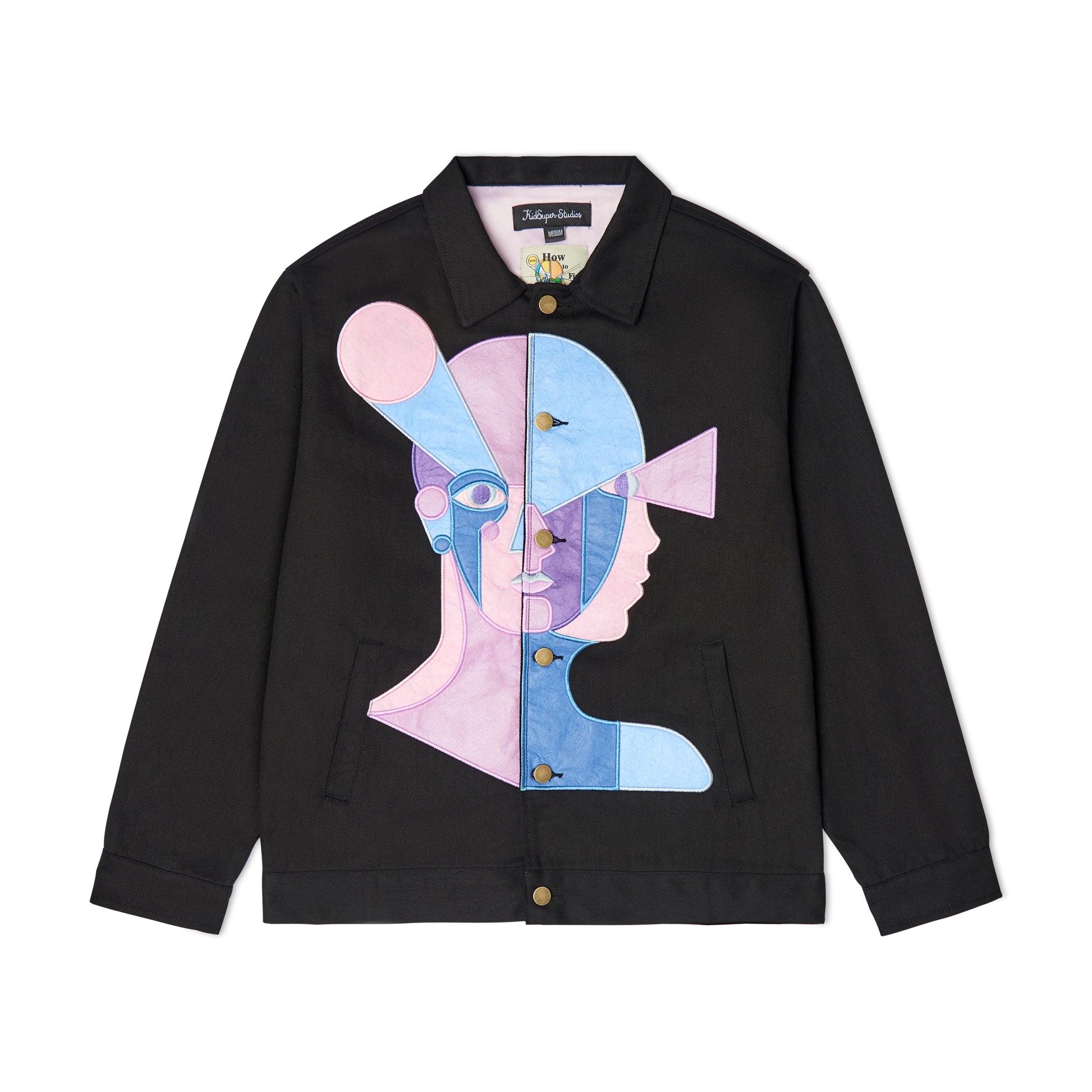 Whose Idea is it Anyway Patched Work Jacket [Black] by KIDSUPER STUDIOS