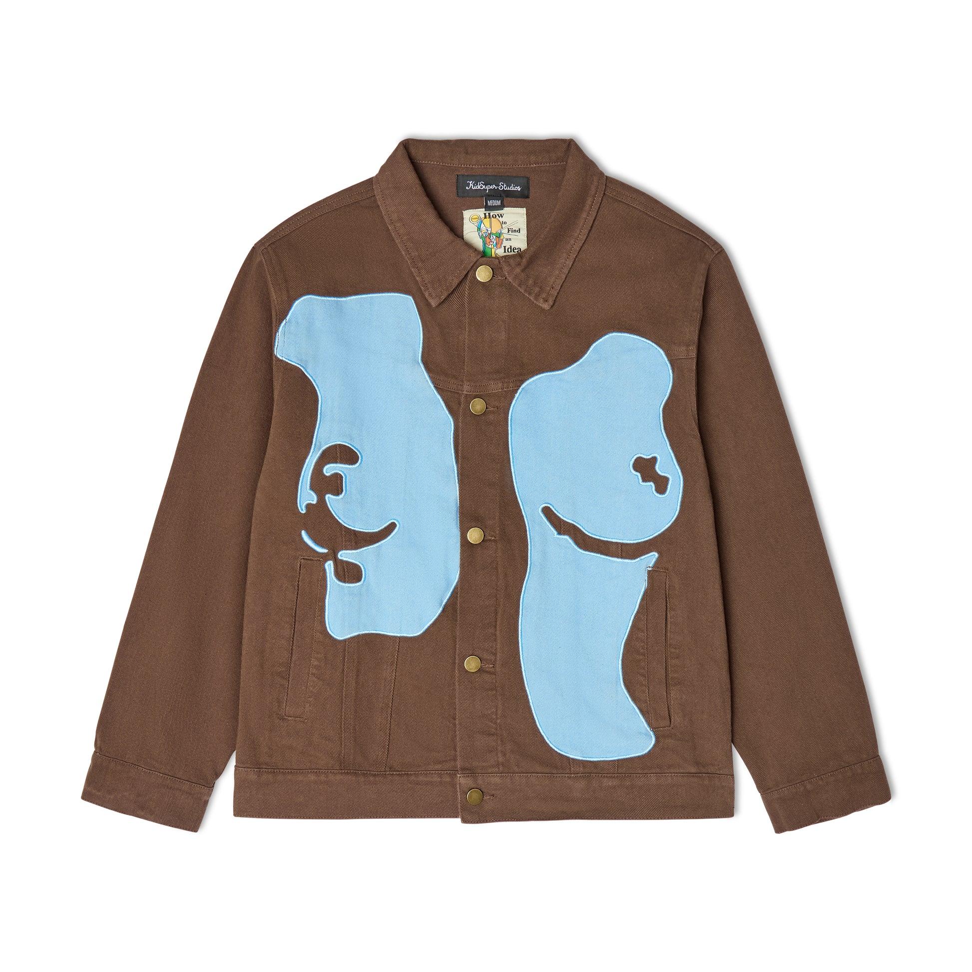 Women Body Denim Jacket [Brown] by KIDSUPER STUDIOS