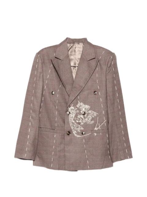 embroidered double-breasted blazer by KIDSUPER STUDIOS