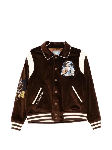 face embroidered jacket by KIDSUPER STUDIOS