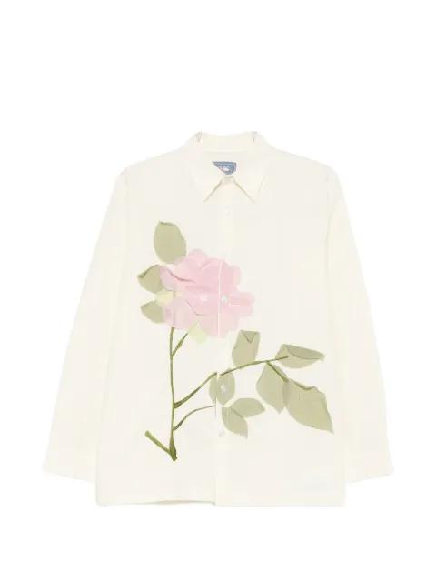 flower-appliqué shirt by KIDSUPER STUDIOS