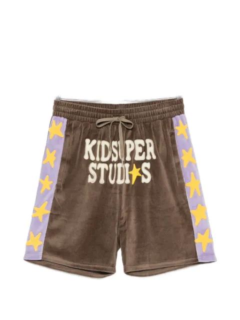 logo-embroidered star-patch shorts by KIDSUPER STUDIOS