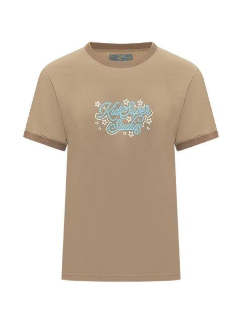 logo-print star-motif t-shirt by KIDSUPER STUDIOS