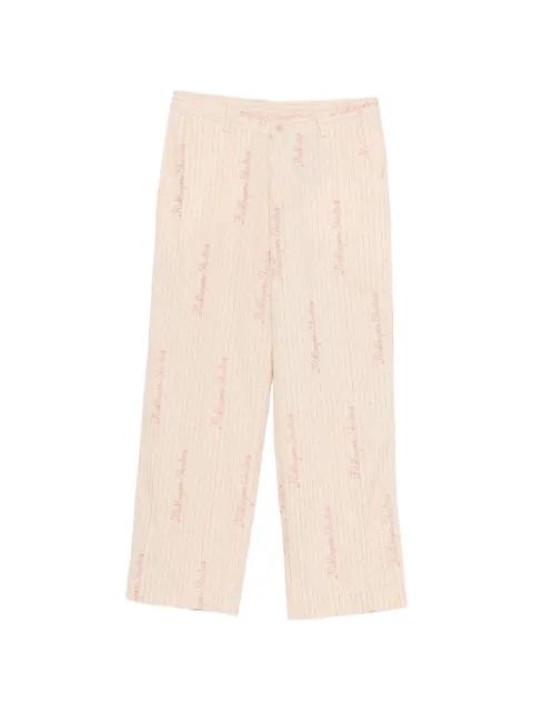 pinstripe logo trousers by KIDSUPER STUDIOS