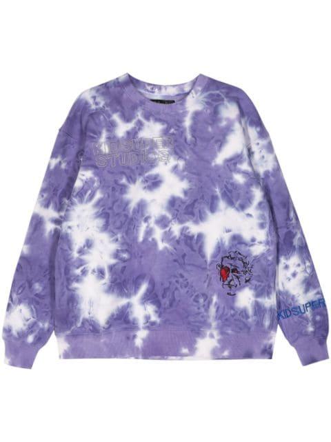 tie-dye embroidered sweatshirt by KIDSUPER STUDIOS