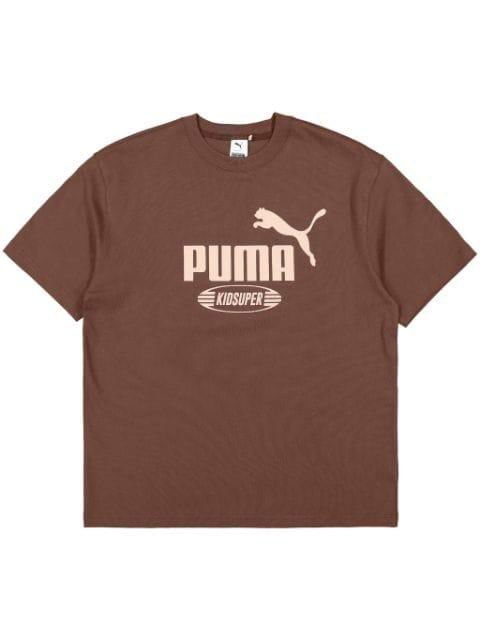 x Puma logo-print cotton T-shirt by KIDSUPER STUDIOS