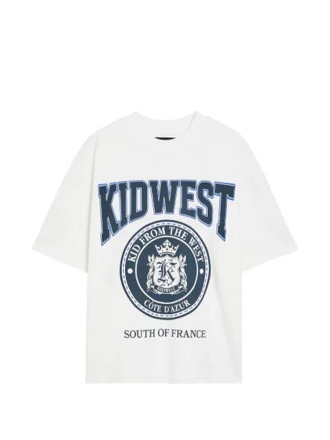 logo-print cotton T-shirt by KIDWEST