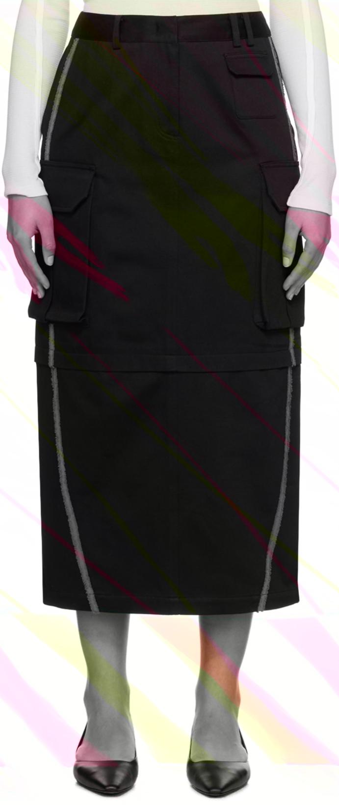 Black Joel Maxi Skirt by KIJUN