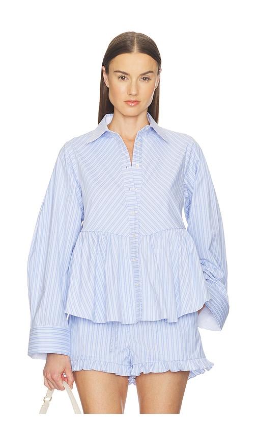 KIKA VARGAS Ambika Top in Baby Blue by KIKA VARGAS