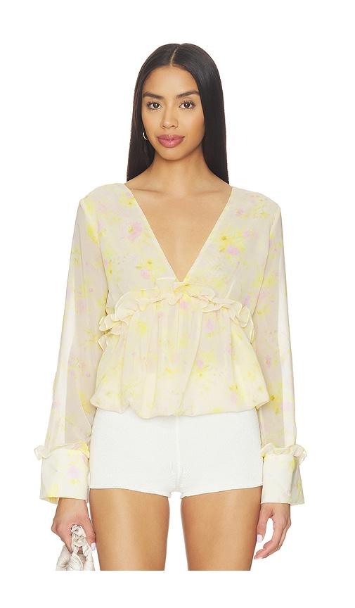 KIKA VARGAS Cynthi Top in Lemon by KIKA VARGAS