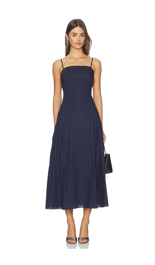 KIKA VARGAS Lena Dress in Navy by KIKA VARGAS