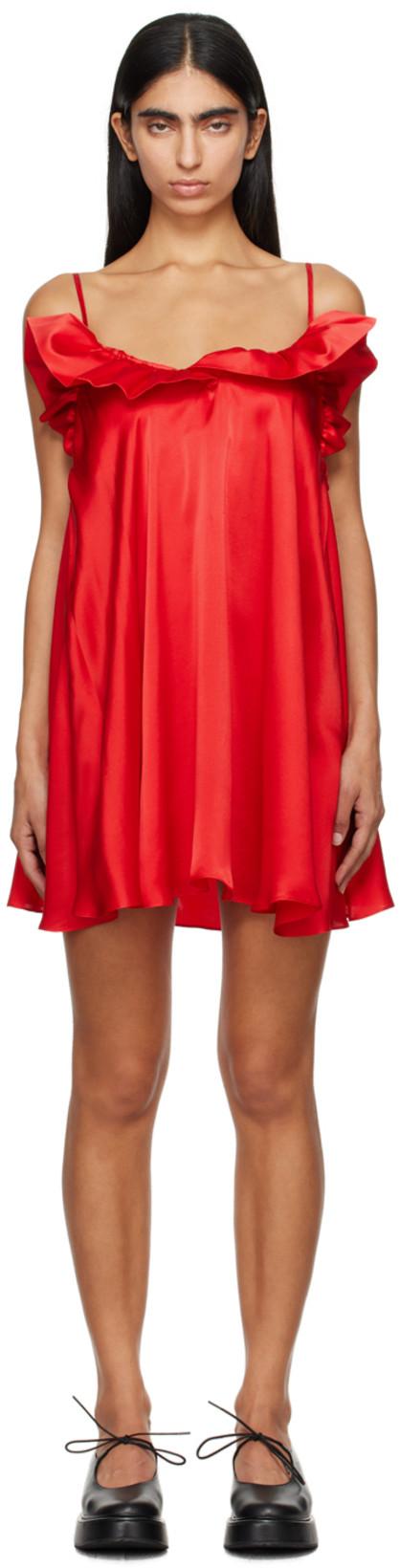 Red Joan Minidress by KIKA VARGAS