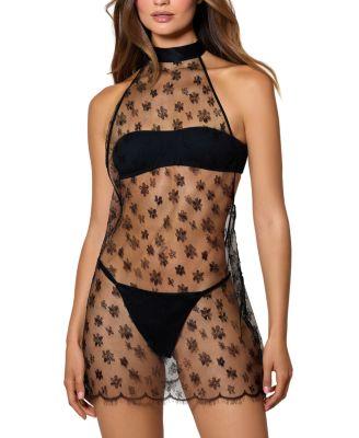 All Over Lace Halter Mini Slip by KIKI DE MONTPARNASSE