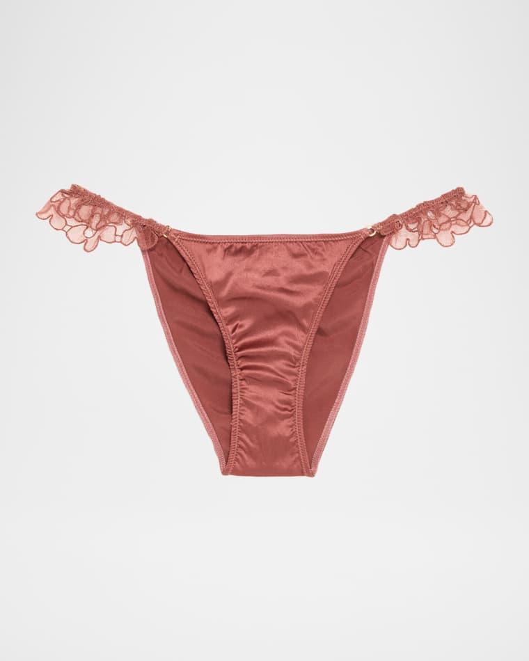 Amelie Silk Charmeuse & Lace Panties by KIKI DE MONTPARNASSE