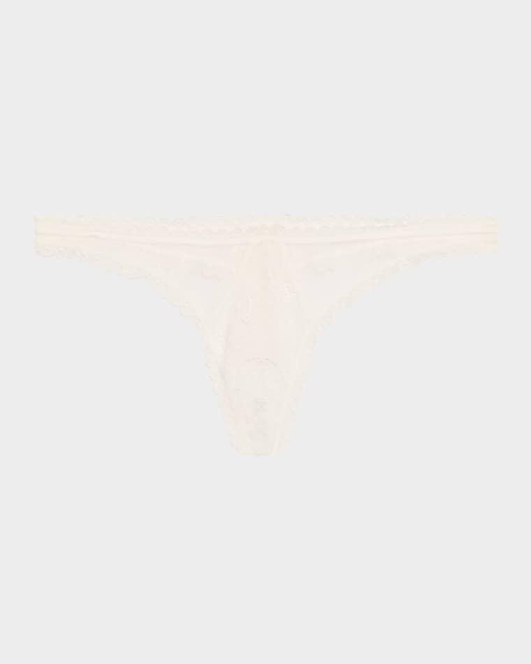 Dahlia Scalloped Lace Thong by KIKI DE MONTPARNASSE