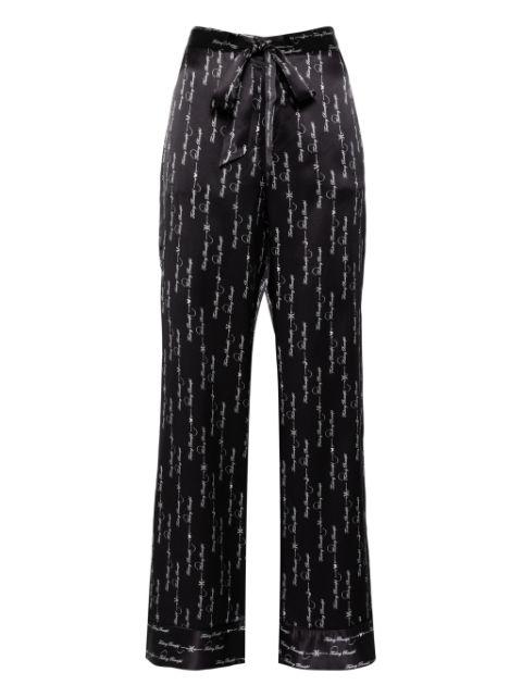 F beautiful silk lounge tie up pajama pants by KIKI DE MONTPARNASSE