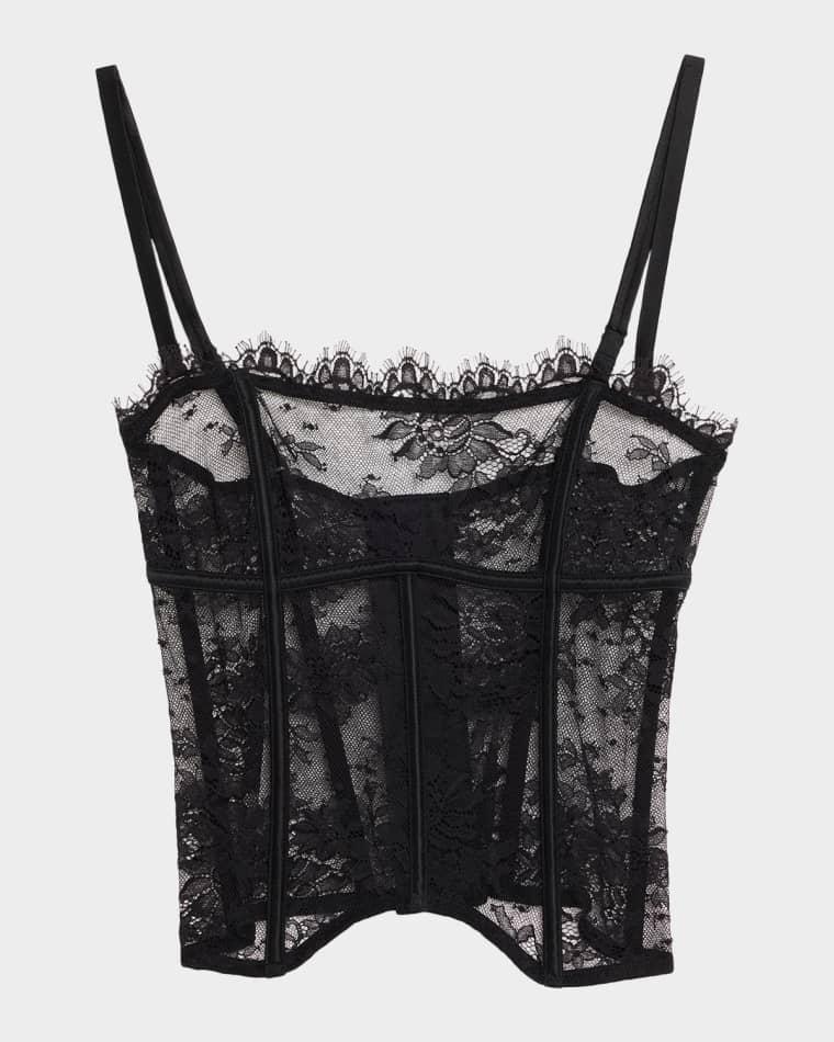 Jolie Strapless Scalloped Lace Bustier by KIKI DE MONTPARNASSE