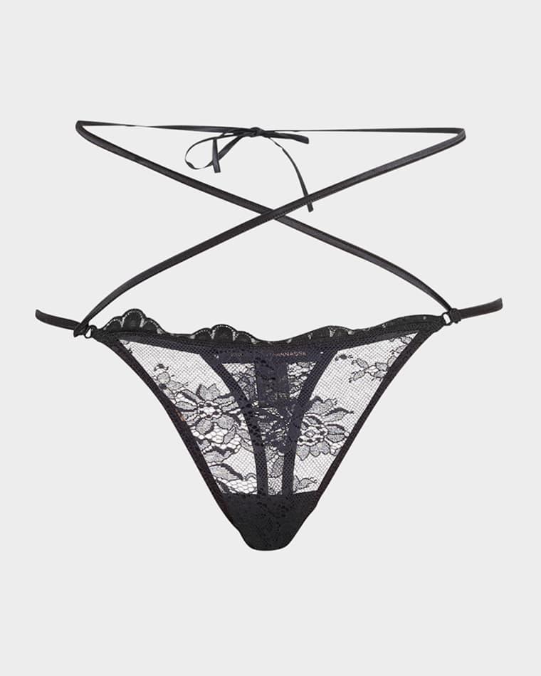 Jolie Strappy Lace Thong by KIKI DE MONTPARNASSE