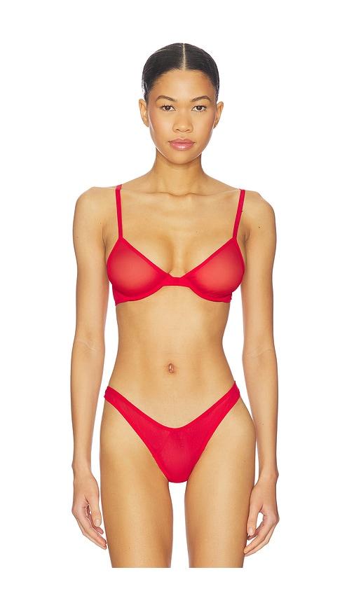 Kiki de Montparnasse Brienne Molded Demi Bra in Red by KIKI DE MONTPARNASSE