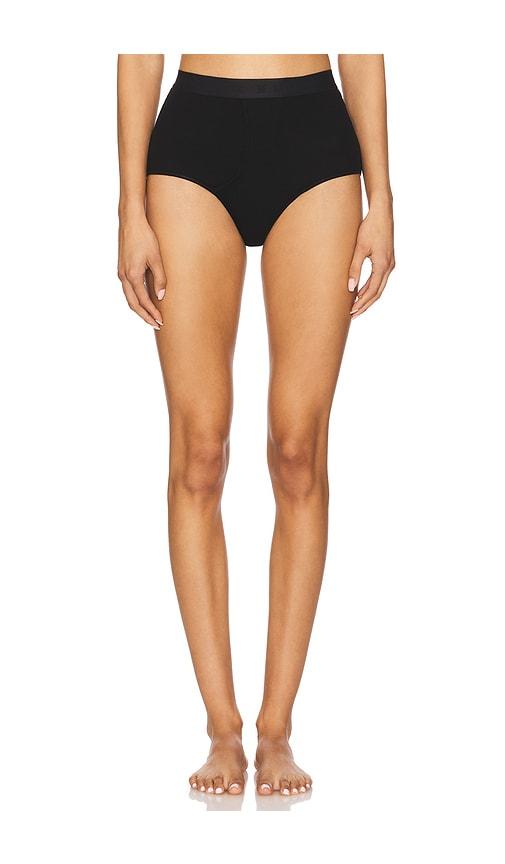 Kiki de Montparnasse Le Boy High Waisted Panty in Black by KIKI DE MONTPARNASSE