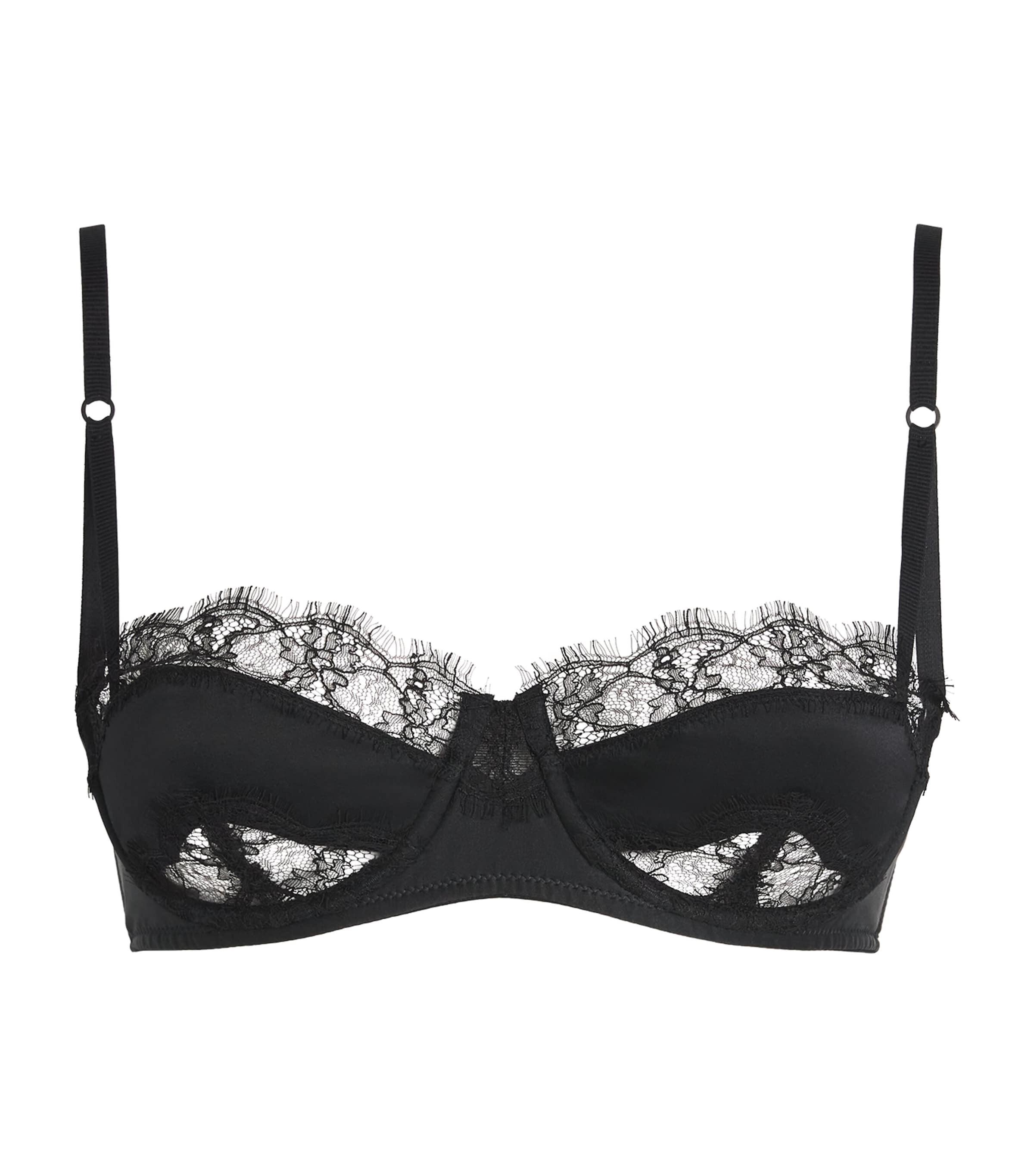 Kiki de Montparnasse Stretch-Silk Lace-Insert Bra by KIKI DE MONTPARNASSE