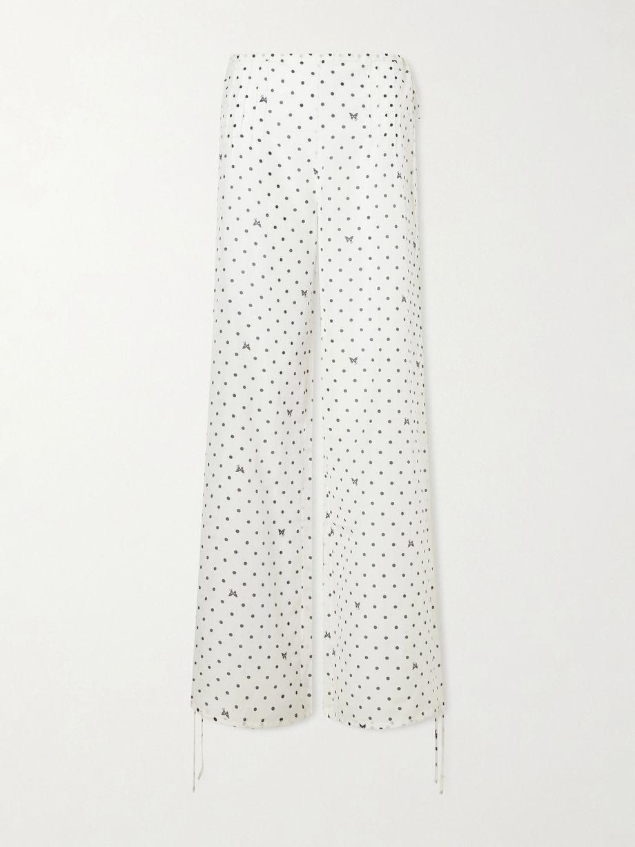 Kiki polka-dot cotton and silk-blend balloon pants by KIKI DE MONTPARNASSE